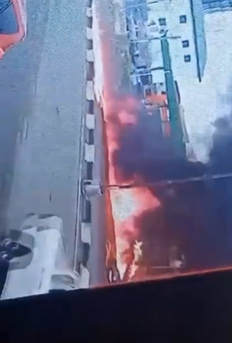 CCTV footage captures exact moment an a small plane crashed at Oba Akran in Ikeja area of Lagos state