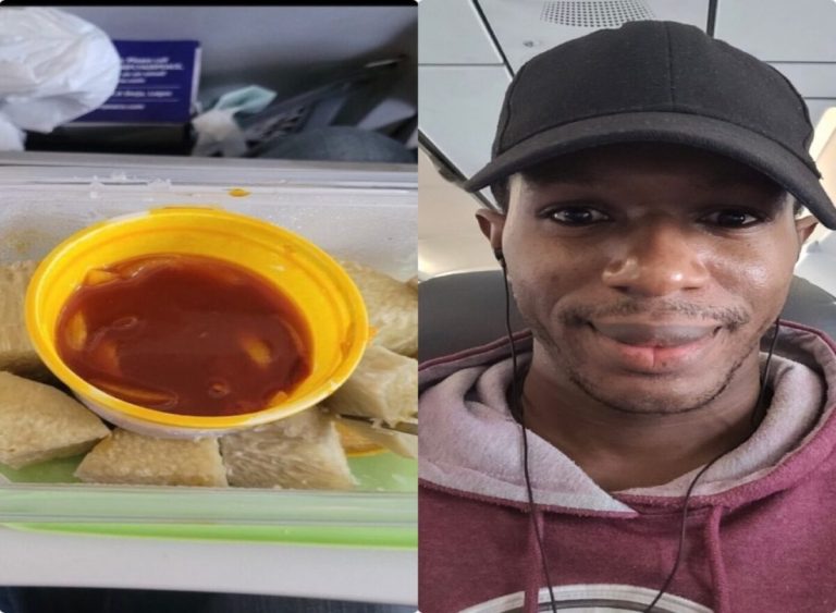 “Always romancing poverty” – Daniel Regha shows off the scrumptious breakfast he ate on a local flight