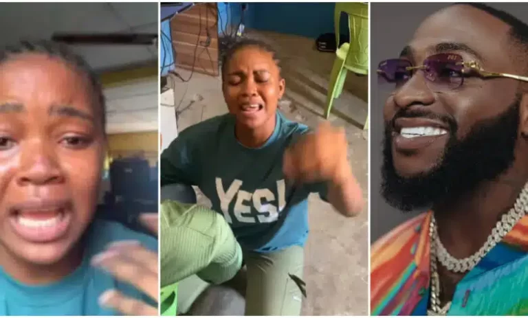 “I’ve never seen N100k before” – Lady who Davido gifted N2m showers prayers on singer (Video)