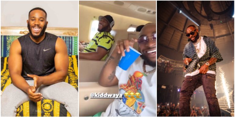 “Davido is very humble and doesn’t brag about his father’s wealth rather he hustles, he should learn from him” – Kiddwaya dragged as he flies on private jet with Davido (Video)