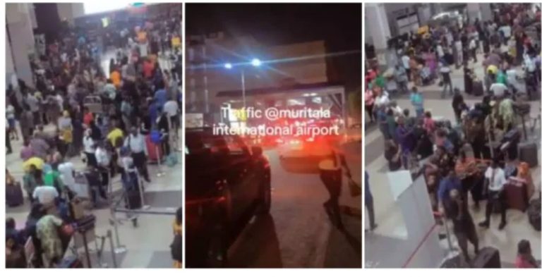 “Marathon race” – Nigerian shares video of Murtala airport jam-packed with travelers