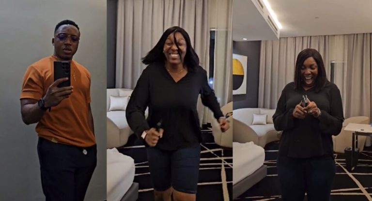 “Her reaction is priceless” – Watch moment Aproko Doctor surprised his wife with her dream phone (Video)