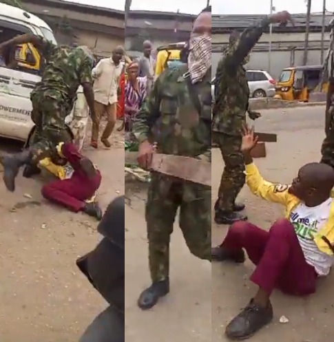 Soldiers batter LASTMA officer in reprisal attack (video)