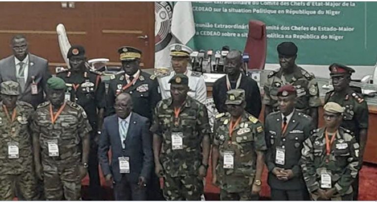 ECOWAS Defence Chiefs set date For Military Intervention In Niger Republic