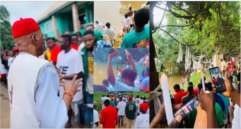 Native doctor sends hundreds of yahoo boys to ‘special river for blessings’ (Watch video)
