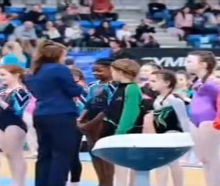 Outrage as Black girl is skipped during medal presentation at a gymnastics competiton in Ireland (video)