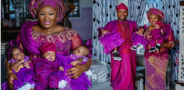 Nigerian woman gives birth to triplets after 13 years of waiting