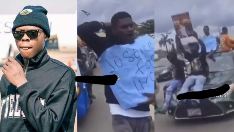 “Say no to Marlian music” – Delta youths stage massive protest for Mohbad (Video)