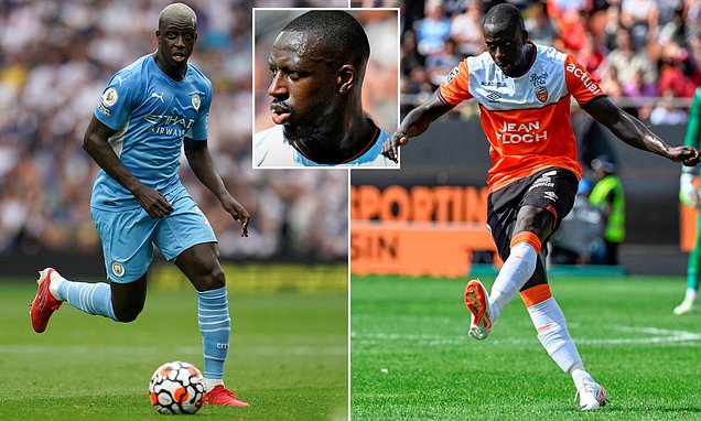 Benjamin Mendy makes his return to football after being cleared of r@pe as he comes off the bench for Lorient in Ligue 1