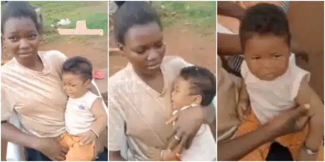 “He abandoned us” – Chinese man impregnates Nigerian lady in Shagamu, flees country after she refuses to sell their child to him