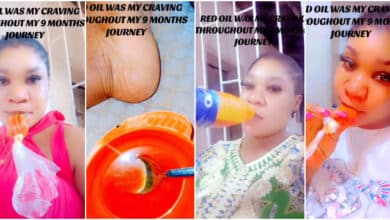 “I drank plenty palm oil” – Pregnant Woman causes buzz with her extraordinary craving during pregnancy (Video)