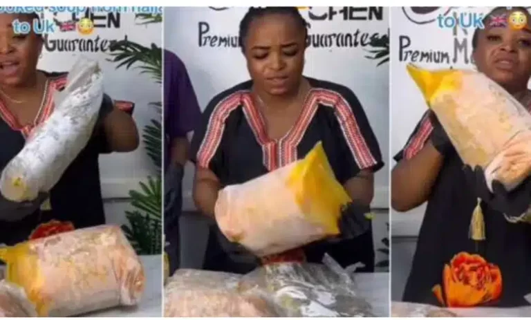 “Nothing Musa no go see” – UK-based lady creates a buzz ordering cooked soup from Nigeria (Video)