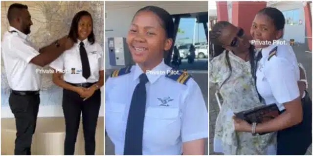 Young lady over the moon as she achieves her dream of becoming a Pilot, graduation video trends