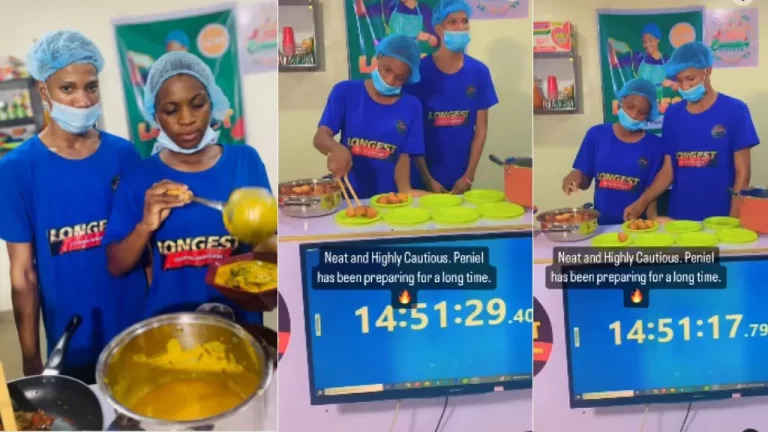 “Thought we are done with this” – Reaction as Ibadan-based chef begins longest marathon cooking to break Hilda Baci’s GWR, video trends (Watch)
