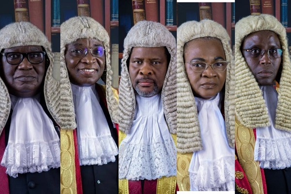 Judges arrive Presidential election Tribunal to give judgement (Video)