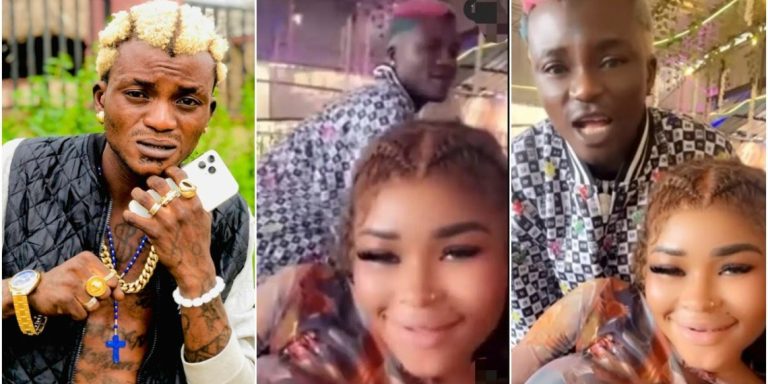 “My husband, I’m missing you already” – Queen Dami tells Portable as she shares video chat him (Video)