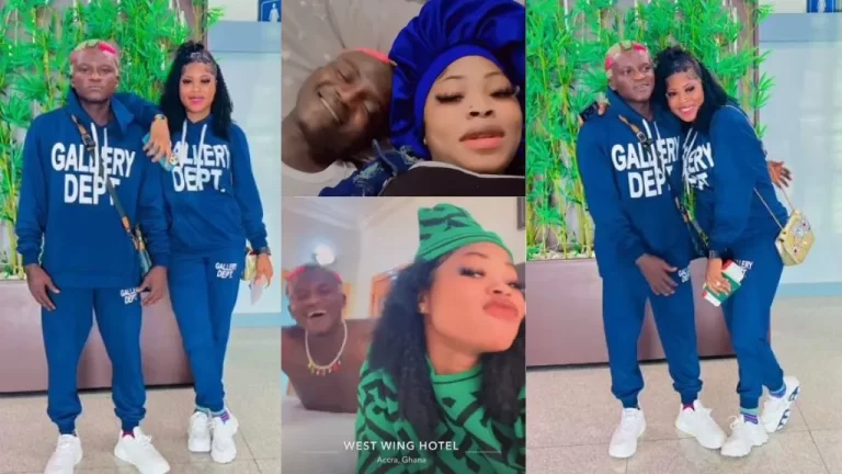 Reactions as Portable and his first wife, Bewaji pepper his numerous concubines as they spend time together in Accra (Video)