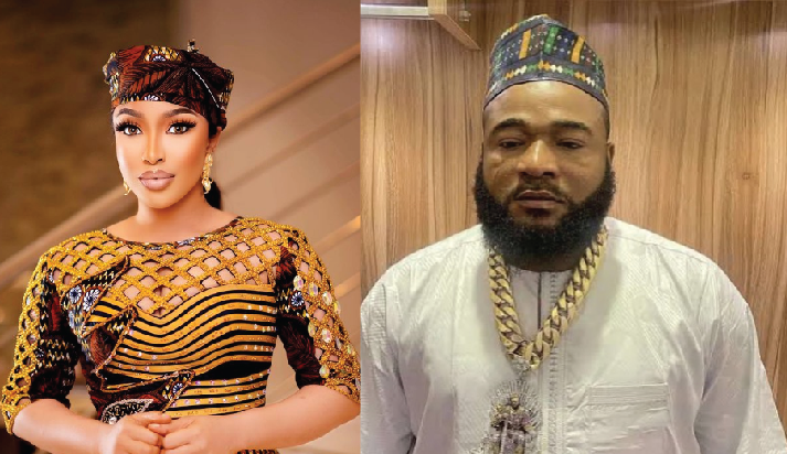 Actress Tonto Dikeh reacts to arrival of Sam Larry in Nigeria (Video)