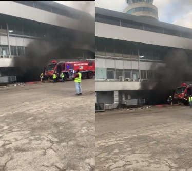 Fire outbreak at Murtala Mohammed International airport Lagos (video)