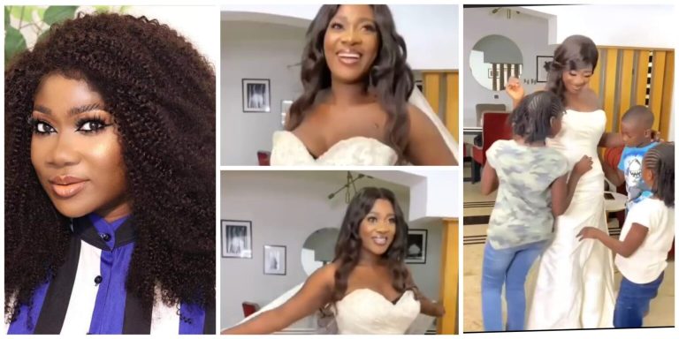 “They still fit me after 12 years” – Mercy Johnson gushes as she wears her wedding gowns (Video)