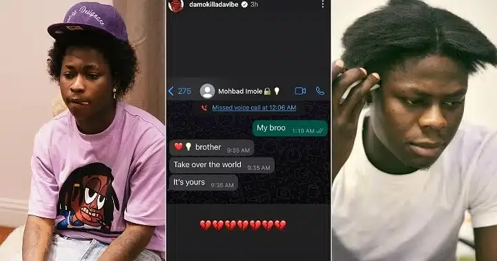 “He knew he was going” – Mohbad’s last messages to singer Damo asking him to take care of the world surprises Nigerians