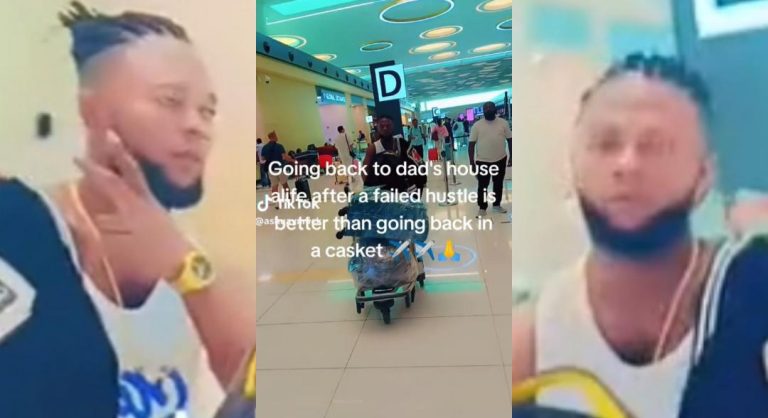 Better than returning in a casket – Man moves back to Nigeria after failed attempt to get rich abroad (Video)