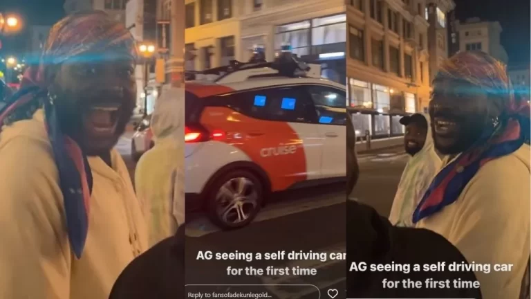 “Walahi, I haven’t seen it before” – AG Baby in awe after witnessing a self driving car for the first time (Video)