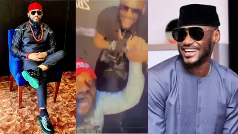 “Birds of the same feather” – Video of Yul Edochie and 2Baba at a recent event sparks reactions (Watch)