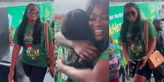 Emotional moment as CeeC, Mercy Johnson share warm embrace at an event (Video)