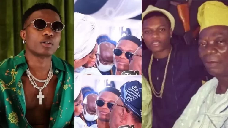 Heartwarming video of Wizkid’s dad and the singer’s fourth child AJ sparks emotional reactions (Video)