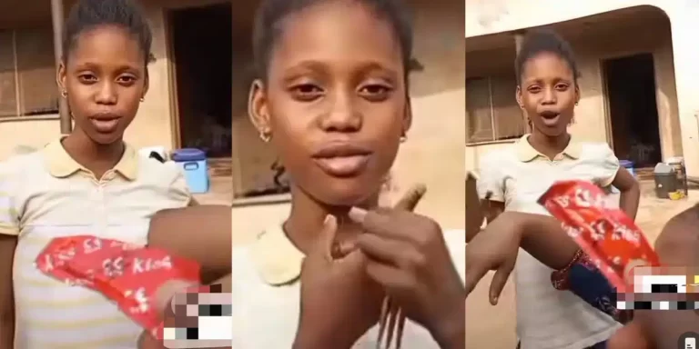 ”Parents be careful of what you discuss and do in the presence of your children” – Little girl causes stir as she easily identifies a ‘condom’, demonstrates how it’s been used (Video)