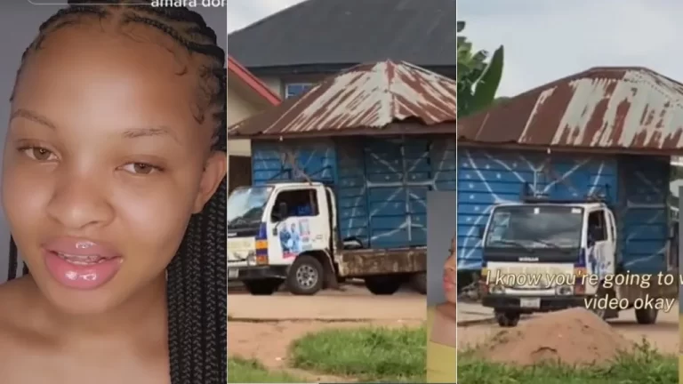 “You Dey break up with ur helper” – Lady cries out as ex-boyfriend reclaims container shop after she ended relationship (Video)