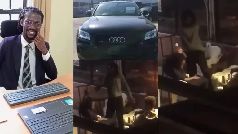 “She can’t leave me, I have money and I sex well” – Lawyer brags as he gifts his wife with brand new car after slapping her repeatedly (Video)