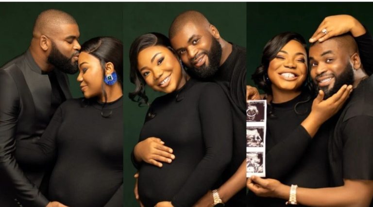 “Our heart is filled with Joy and gratitude” – Mercy Chinwo grateful as she welcomes first child, shares maternity photos