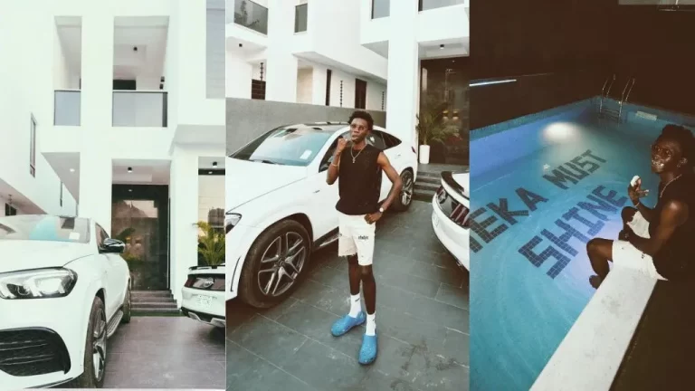 Rapper Blaqbonez acquires a mansion and brand new SUV Benz worth N350M (Photos/Video)