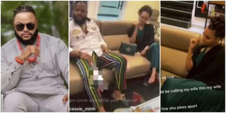 “What in the name of social distancing is this?” – Reactions as Whitemoney visits Frodd with mystery lady