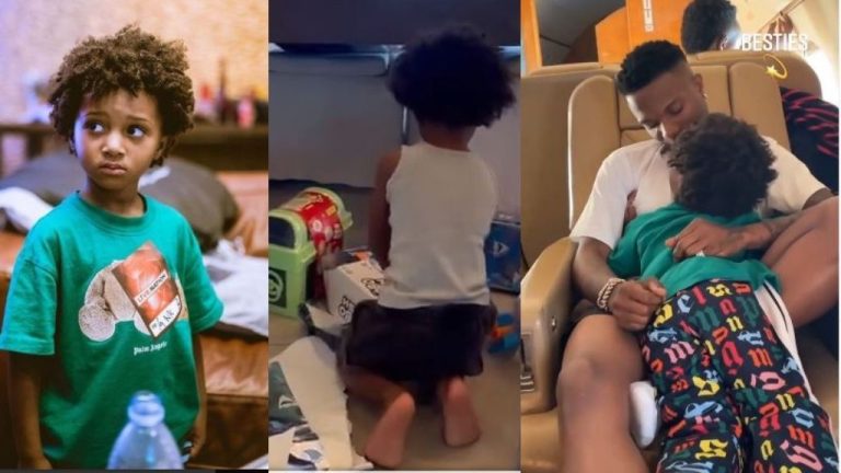 “I don’t eat that” – Wizkid’s son, Zion rejects Nigerian food