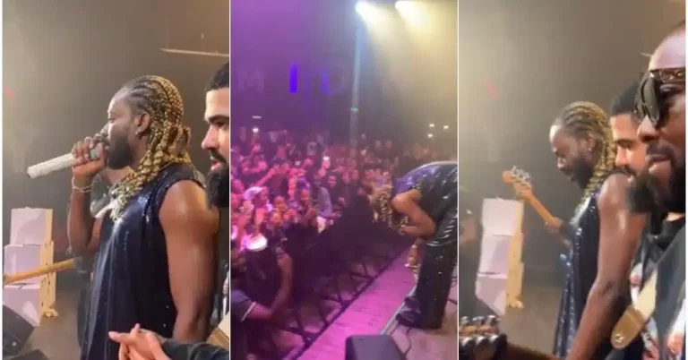 Adekunle Gold breaks down in tears while performing on stage