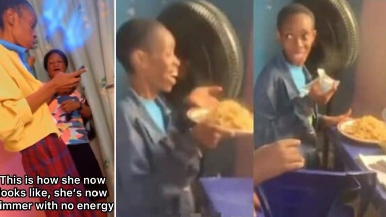 Lady finally eats after embarking on 30 days and a week dry fasting, stirs reactions (Video)