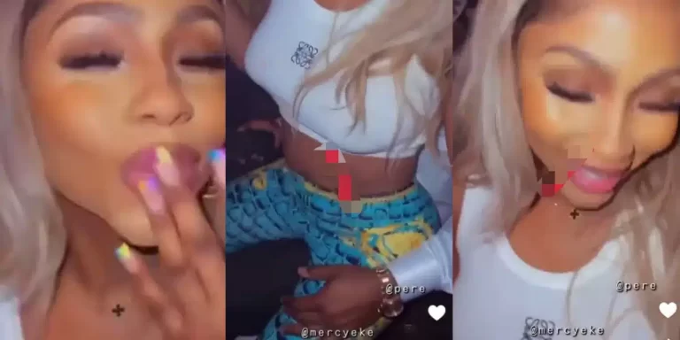 Mercy Eke twerks, sits on Pere’s lap as they party together days after unfollowing each other on Instagram (Video)
