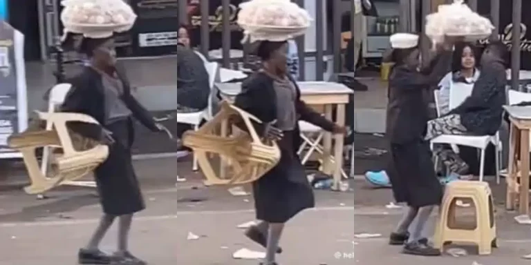 Talented egg hawker dances skillfully on street without dropping her goods in video