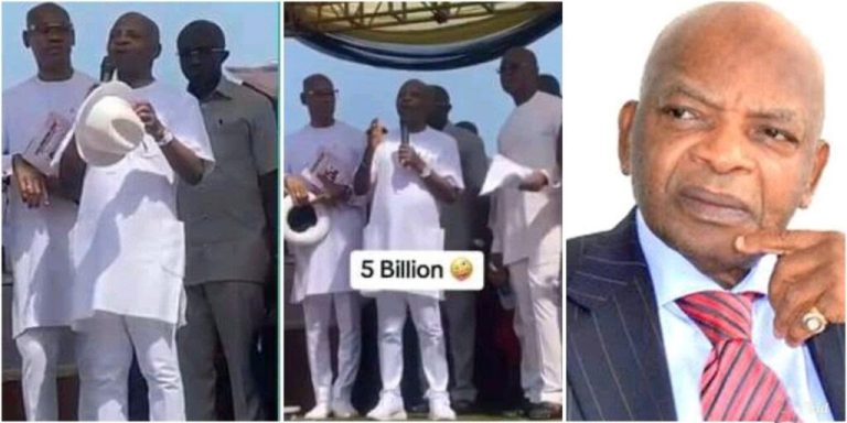 Anambra billionaire, Arthur Eze causes buzz as he shares N5 billion at event in Anambra (VIDEO)