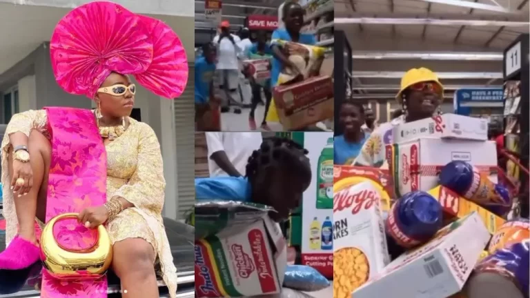 “Awwn so sweet” – Singer Teni raises eyebrows as she takes homeless kids to the mall, spoils them with shopping (Video)
