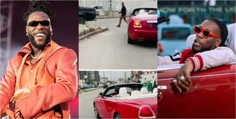 Burna Boy called out for driving one-way with police escort (Video)