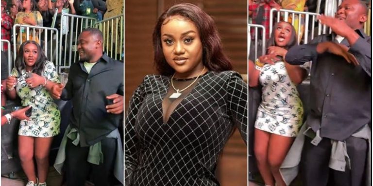 “Good to see her outside” – Fans gush as Chioma jumps on ‘Unavailable’ challenge at he husband’s concert (Video)