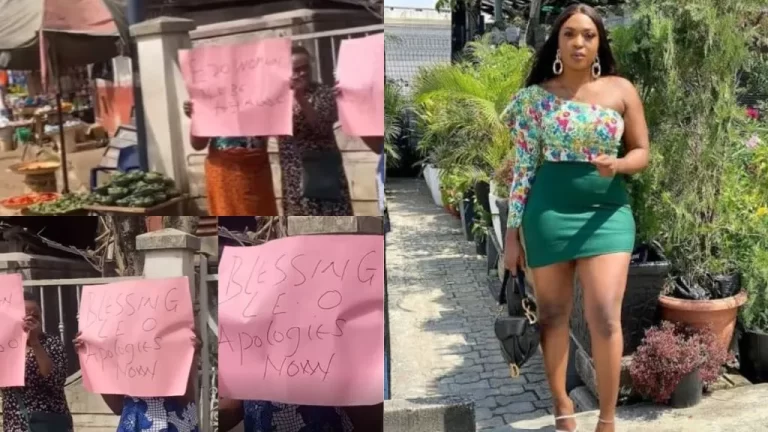 “We give you 7 days to apologize or else..” – Edo women launch a protest over Blessing Okoro berating comments about Benin people (Video)