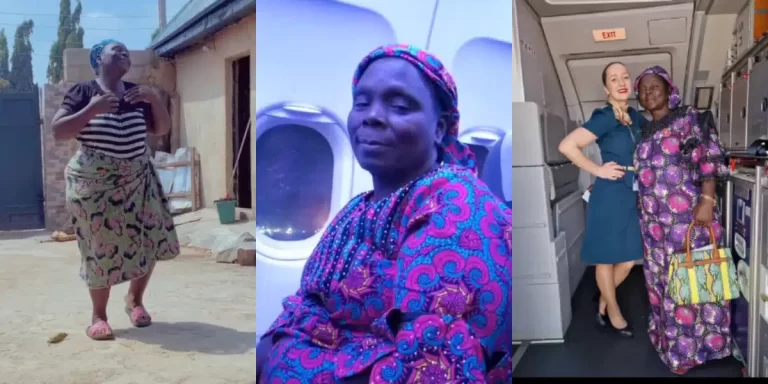 “You will never run dry” – Mum dances with joy as daughter surprises her with first flight ticket (Video)