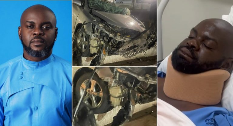 “I made it out of the accident alive” – Actor, Kelechi Udegbe thankful as he survives ghastly car accident