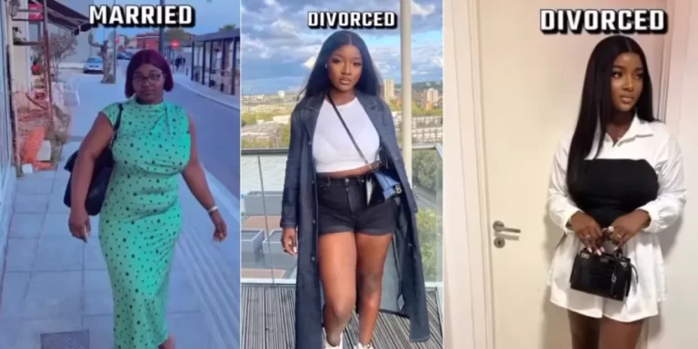 Lady causes stir as she shares amazing transformation after getting divorced (Video)