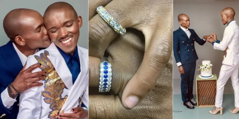 “A new era of husbands has begun” – Man and his partner tie knots as they share lovely moments (Photos)